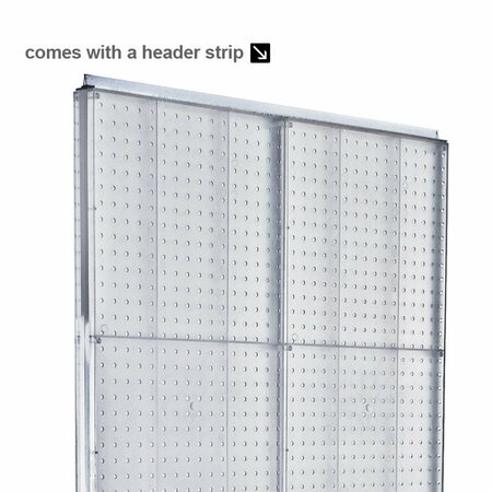 Azar Displays Two-Sided Double Pegboard Floor Display on Wheeled Base 700732-ORG